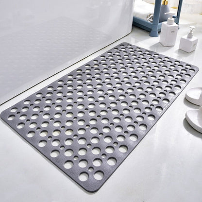 Douchemat Antislip PVC Grijs Badkamer Veilig Douche Badmat Met Afwateringsgaten Sneldrogend Schimmelbestendig Vloermat Douchecabine