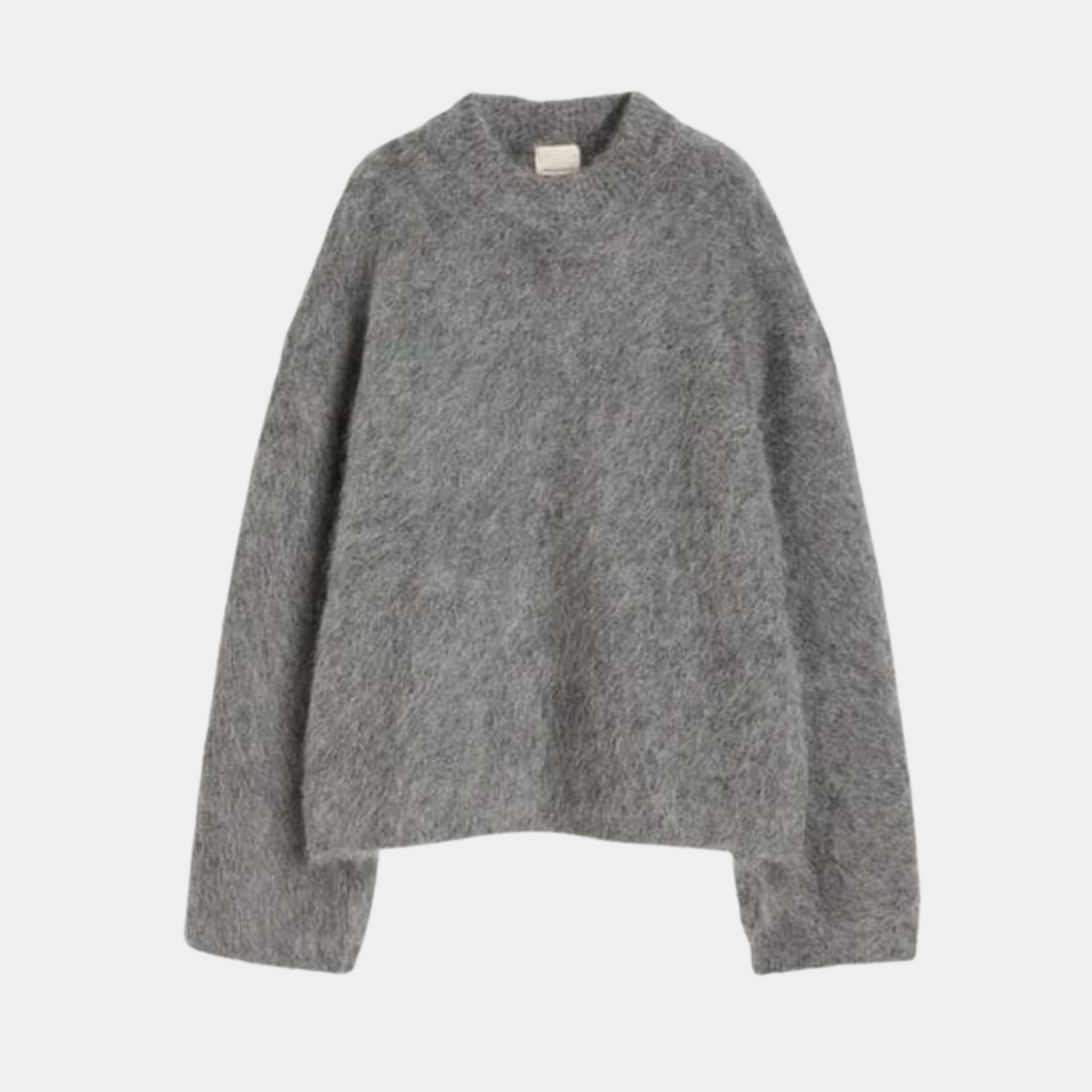 Dames Trui Zachte Ronde Hals Mohair Mix