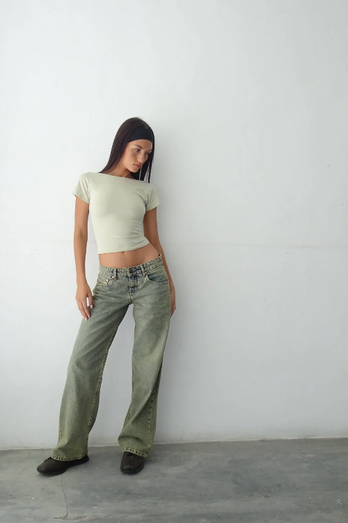 Roxy Low-Rise Jeans Comfortabel Stretch Y2K Stijl