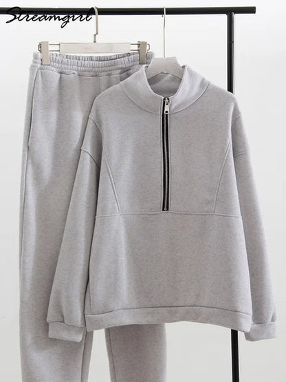 Vrouwensportkleding Trainingsset Ritsbroek