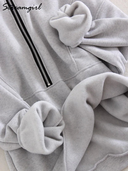 Comfortabele Sweater Set Half Zip voor Elke Dag