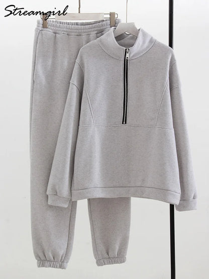 Vrouwensportkleding Trainingsset Ritsbroek