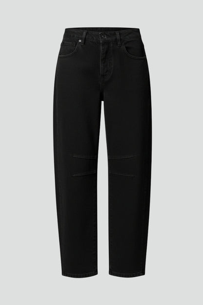 Grijze Dames Jeans High Waist | Wijde Pijpen Denim 1