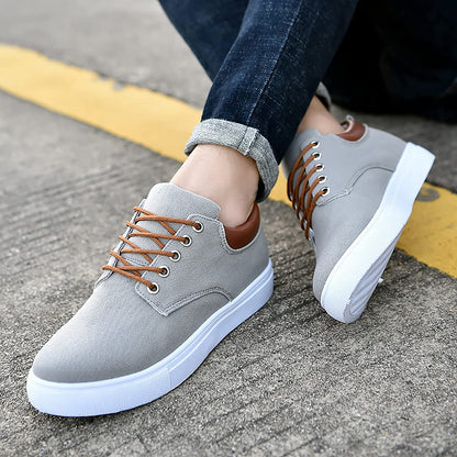 Heren Sneakers Leren Casual Schoenen Zwart Stijlvol