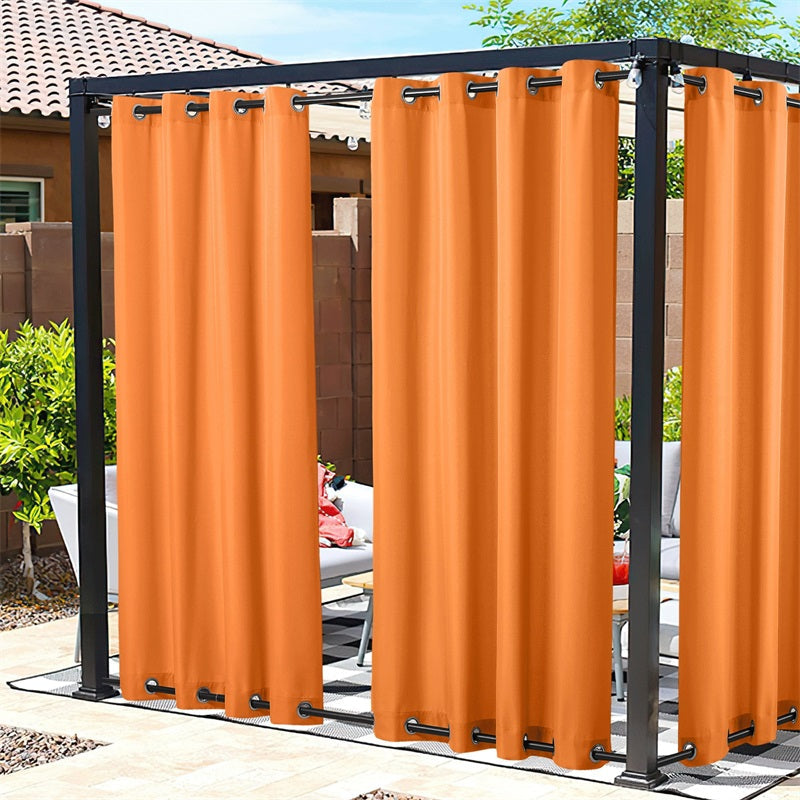 Waterdicht Buitengordijn Zware Stof Windbestendig UV-bescherming Privacy 1 Paneel Taupe Grijs Navy