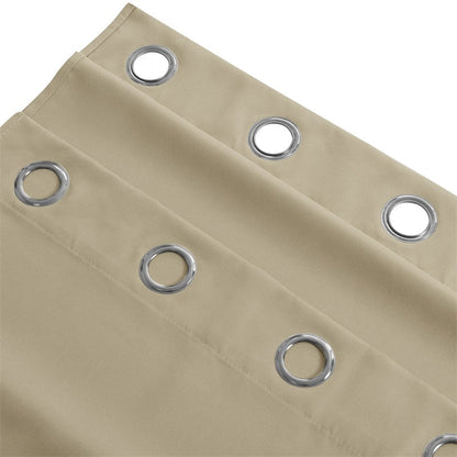 Waterdicht Buitengordijn Zware Stof Windbestendig UV-bescherming Privacy 1 Paneel Taupe Grijs Navy