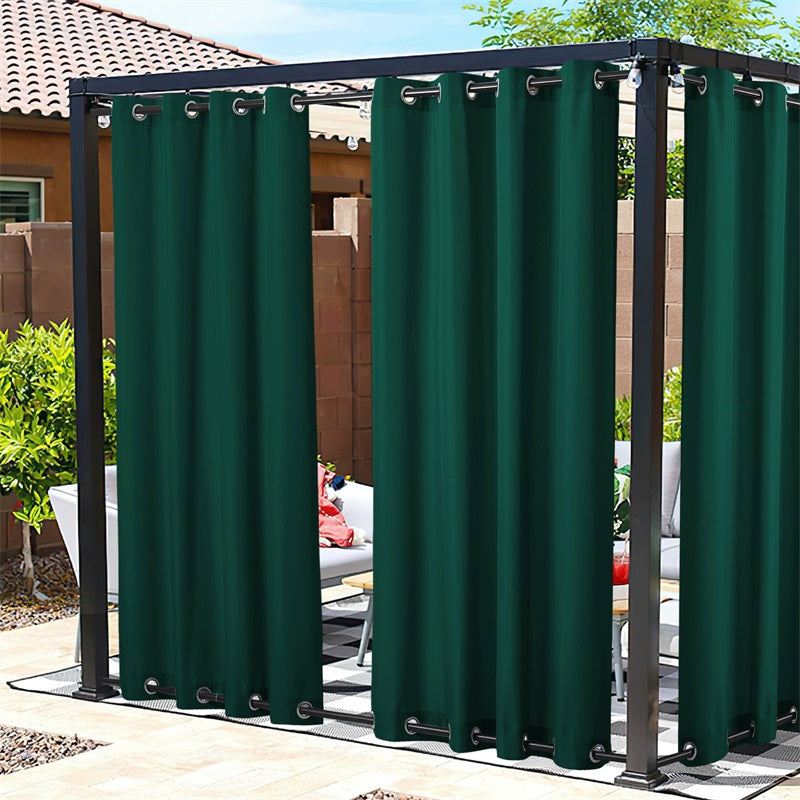 Waterdicht Buitengordijn Zware Stof Windbestendig UV-bescherming Privacy 1 Paneel Taupe Grijs Navy