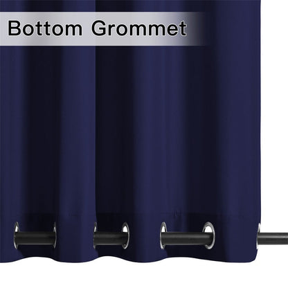 Waterdicht Buitengordijn Zware Stof Windbestendig UV-bescherming Privacy 1 Paneel Taupe Grijs Navy