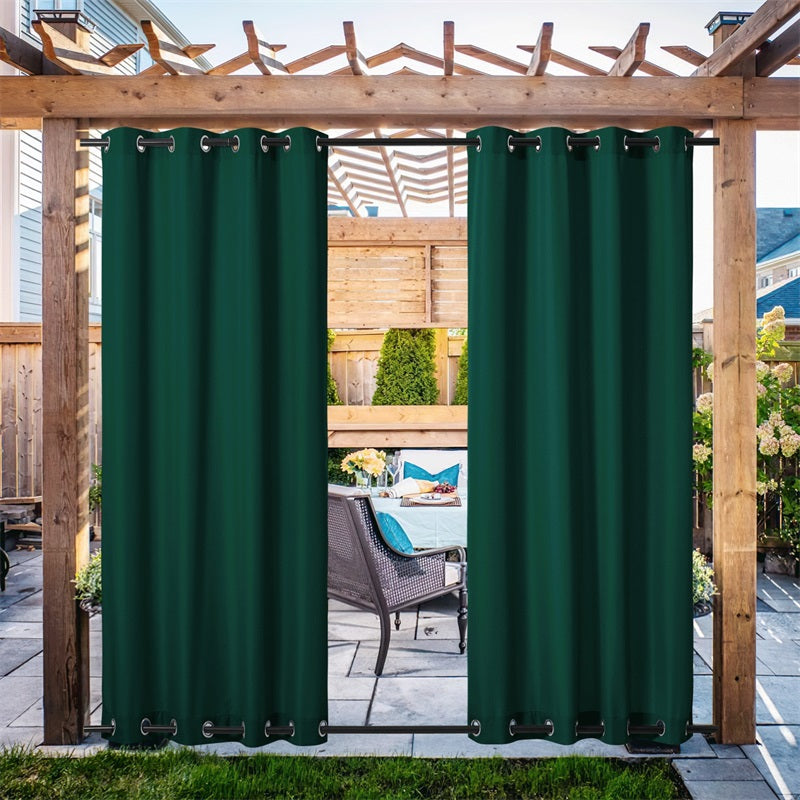 Waterdicht Buitengordijn Zware Stof Windbestendig UV-bescherming Privacy 1 Paneel Taupe Grijs Navy