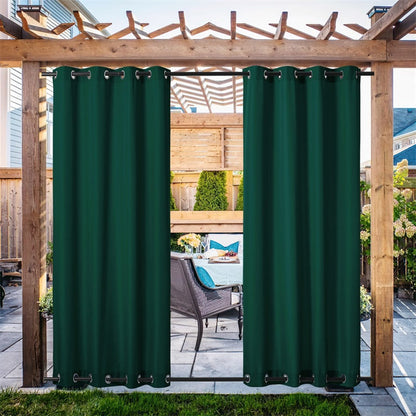 Waterdicht Buitengordijn Zware Stof Windbestendig UV-bescherming Privacy 1 Paneel Taupe Grijs Navy
