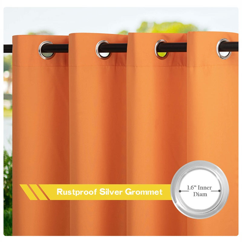 Waterdicht Buitengordijn Zware Stof Windbestendig UV-bescherming Privacy 1 Paneel Taupe Grijs Navy