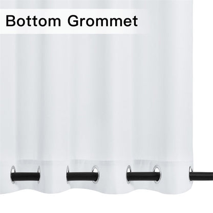 Waterdicht Buitengordijn Zware Stof Windbestendig UV-bescherming Privacy 1 Paneel Taupe Grijs Navy