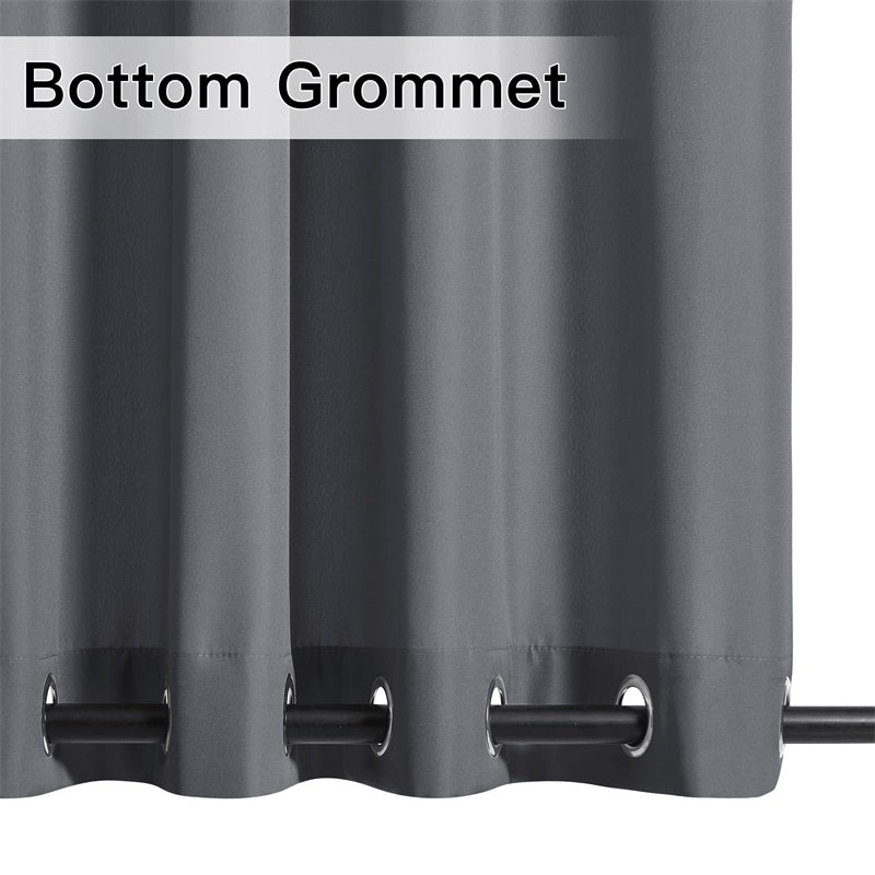 Waterdicht Buitengordijn Zware Stof Windbestendig UV-bescherming Privacy 1 Paneel Taupe Grijs Navy