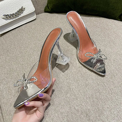 Elegante Strass Sandalen met Glitter voor Vrouw