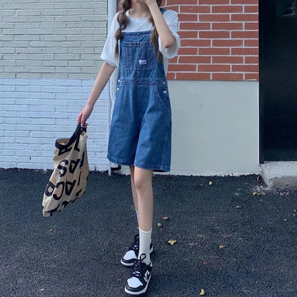 Vrouwen Jumpsuit Zomer Blauw Denim