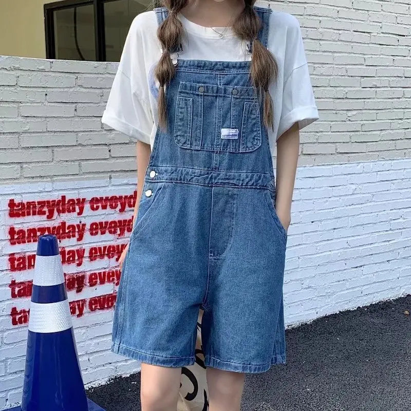 Vrouwen Jumpsuit Zomer Blauw Denim