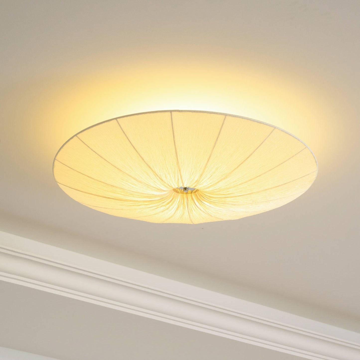Tassel Plafondlamp Kwastjesdetail Beige Stof IJzer Warm Diffuus Licht Moderne Flush Mount Eetkamer Slaapkamer Entree