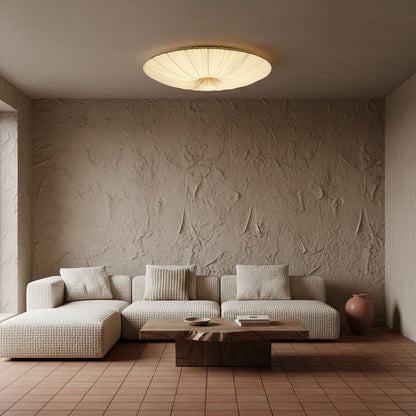 Tassel Plafondlamp Kwastjesdetail Beige Stof IJzer Warm Diffuus Licht Moderne Flush Mount Eetkamer Slaapkamer Entree