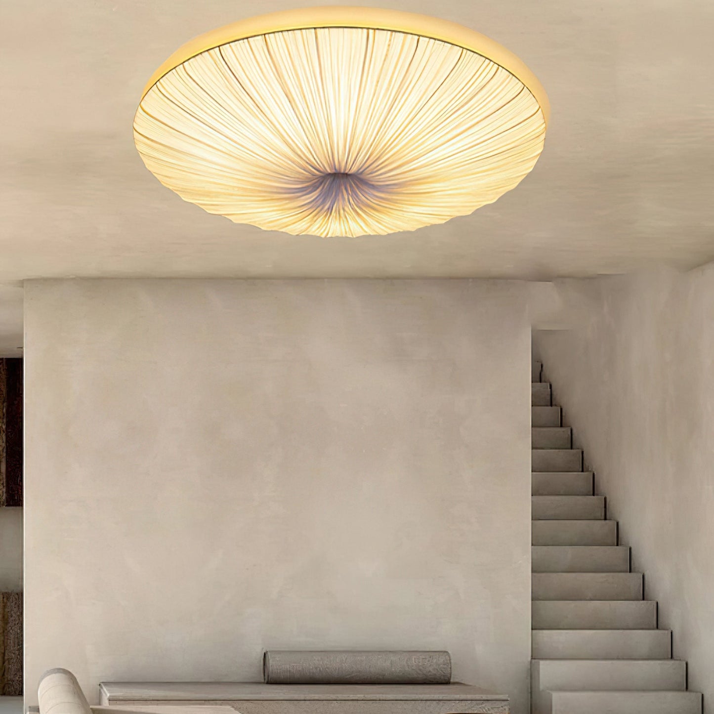 Tassel Plafondlamp Kwastjesdetail Beige Stof IJzer Warm Diffuus Licht Moderne Flush Mount Eetkamer Slaapkamer Entree