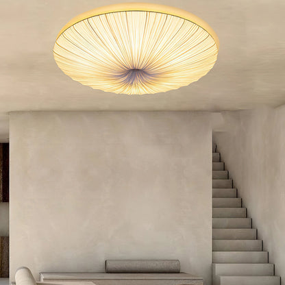 Tassel Plafondlamp Kwastjesdetail Beige Stof IJzer Warm Diffuus Licht Moderne Flush Mount Eetkamer Slaapkamer Entree