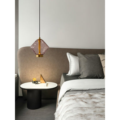 Hanglamp met Gekleurde Glazen Bol – Modern Design voor Eetkamer en Keuken