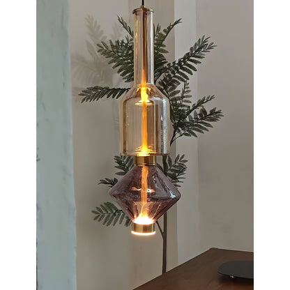 Hanglamp met Gekleurde Glazen Bol – Modern Design voor Eetkamer en Keuken