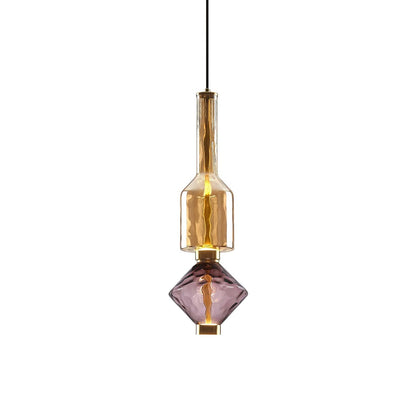 Hanglamp met Gekleurde Glazen Bol – Modern Design voor Eetkamer en Keuken