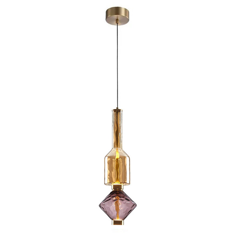 Hanglamp met Gekleurde Glazen Bol – Modern Design voor Eetkamer en Keuken