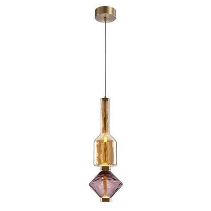 Hanglamp met Gekleurde Glazen Bol – Modern Design voor Eetkamer en Keuken