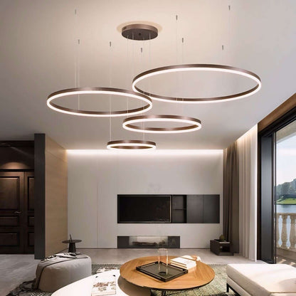 Moderne Led Ring Hanglamp Met Meerdere Lichtcirkels En Dimbare Verlichting