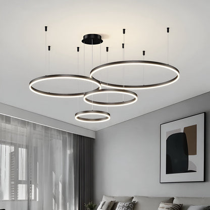 Moderne Led Ring Hanglamp Met Meerdere Lichtcirkels En Dimbare Verlichting