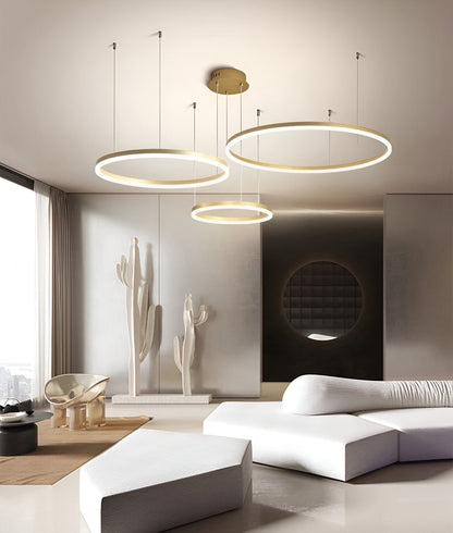 Moderne Led Ring Hanglamp Met Meerdere Lichtcirkels En Dimbare Verlichting