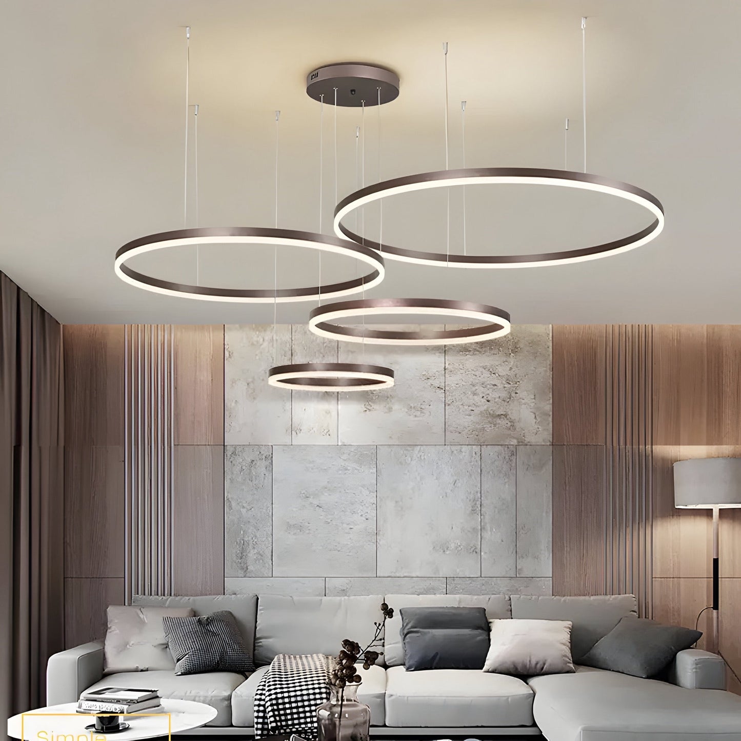 Moderne Led Ring Hanglamp Met Meerdere Lichtcirkels En Dimbare Verlichting