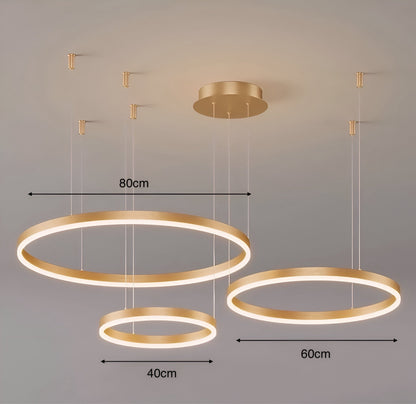 Moderne Led Ring Hanglamp Met Meerdere Lichtcirkels En Dimbare Verlichting