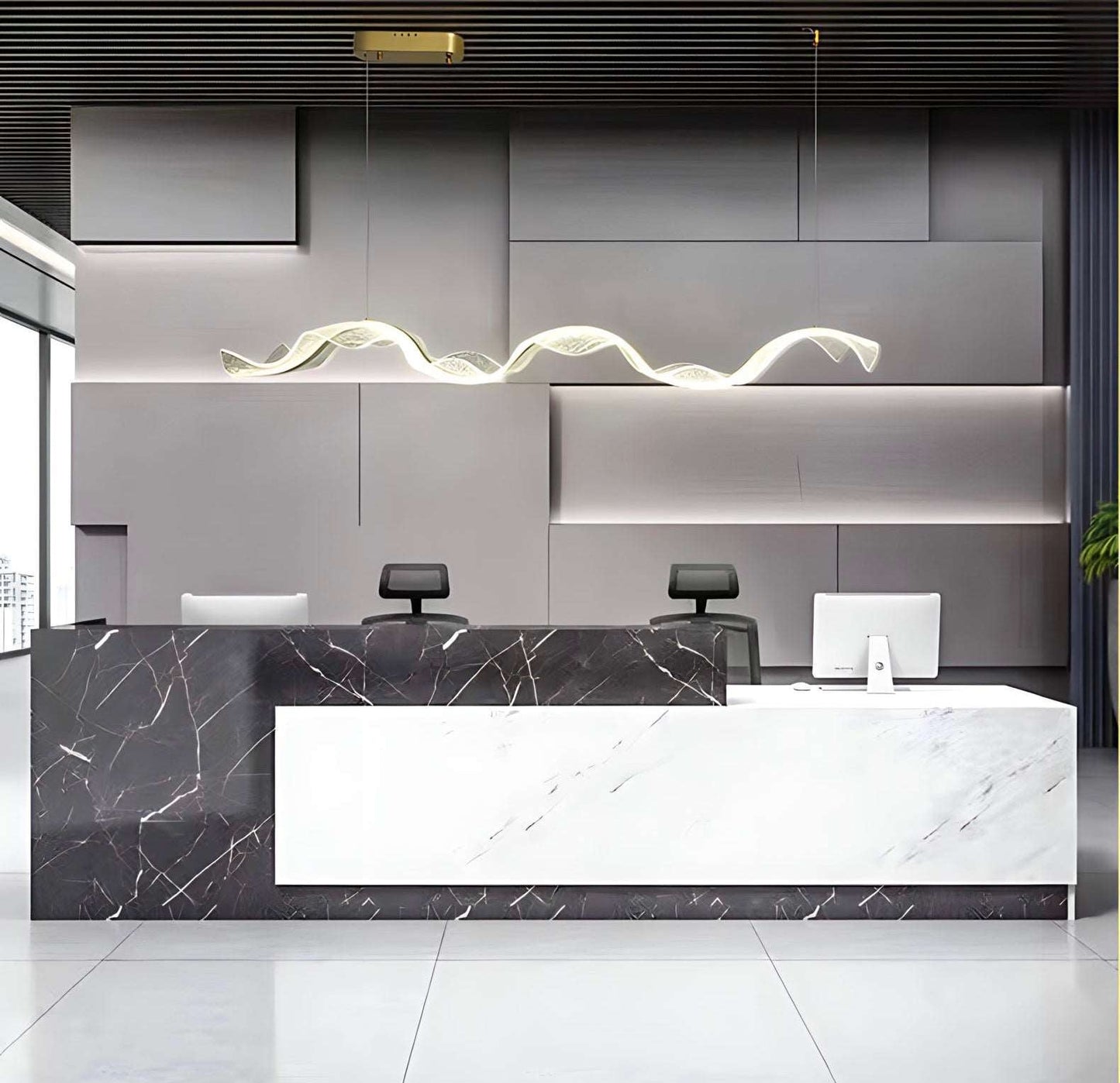 Sculpturale Led Hanglamp Met Handgemaakte Acrylstructuur En Dimbare Verlichting