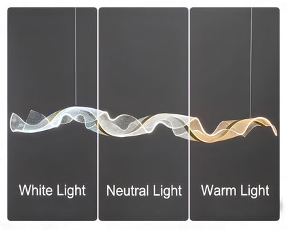 Sculpturale Led Hanglamp Met Handgemaakte Acrylstructuur En Dimbare Verlichting