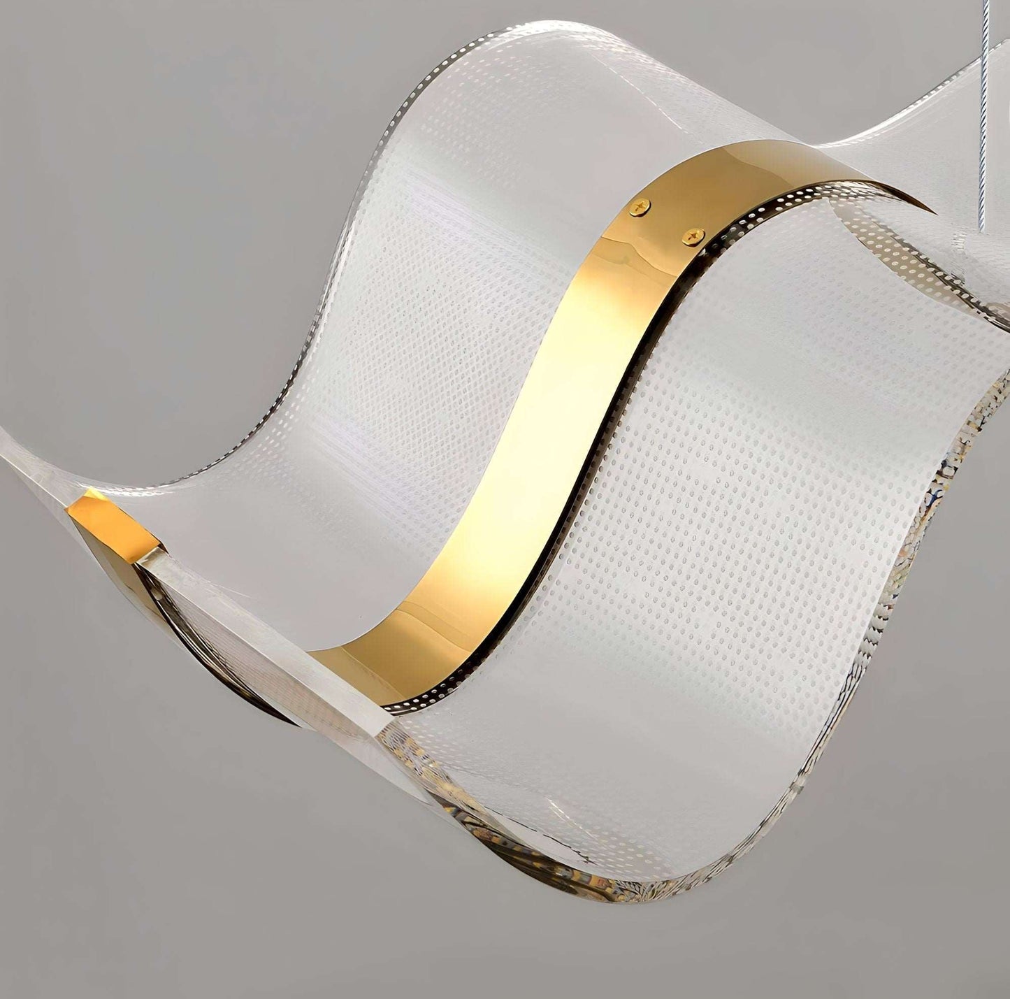 Sculpturale Led Hanglamp Met Handgemaakte Acrylstructuur En Dimbare Verlichting