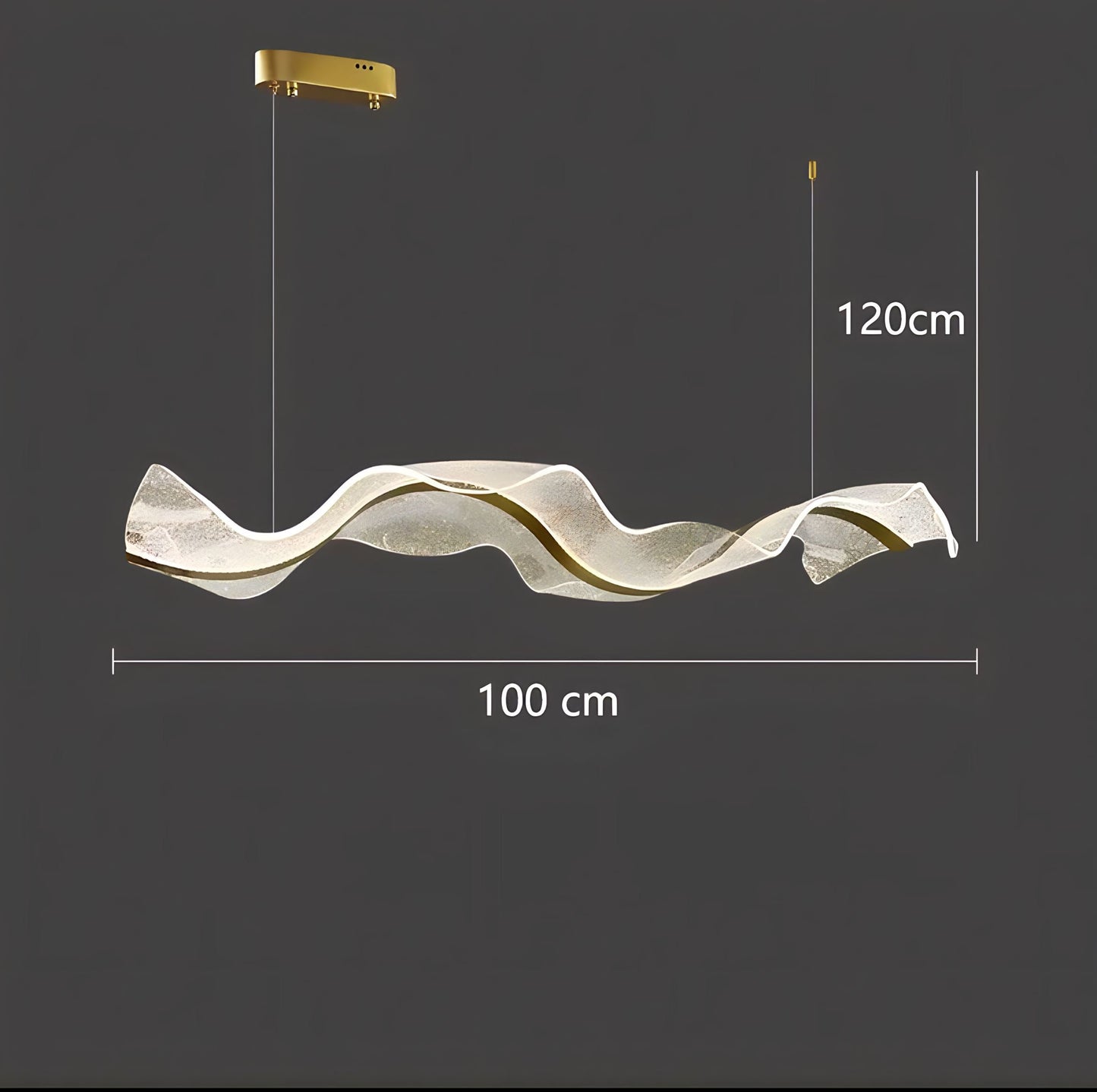 Sculpturale Led Hanglamp Met Handgemaakte Acrylstructuur En Dimbare Verlichting
