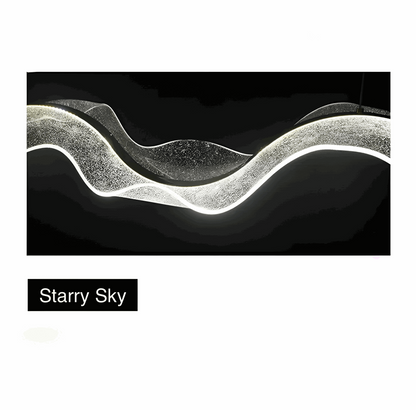Sculpturale Led Hanglamp Met Handgemaakte Acrylstructuur En Dimbare Verlichting