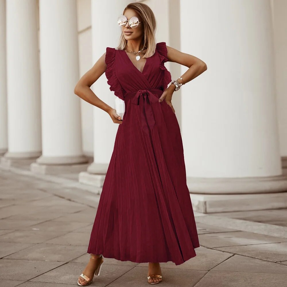 Vrouwelijke Zomerjurk Ruches en Plooien Vintage Look - StudioMarella