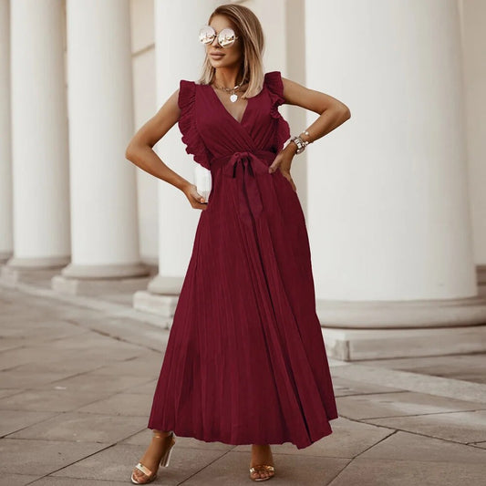 Vrouwelijke Zomerjurk Ruches en Plooien Vintage Look - StudioMarella