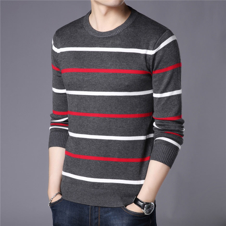 Herense Trui Gestreept O-Hals Casual Kleding