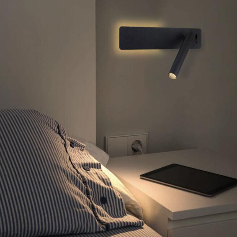Wandlamp Leeslamp met Draaibare Arm | Warm LED Licht voor Bed en Leeshoek | Verstelbare Wandleeslamp Zwart of Wit