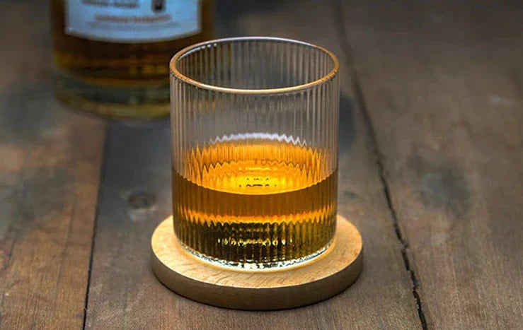 Japans Whiskyglas 320ml Hittebestendig Glas Vintage Stijl Handgemaakt met Houten Kist Whisky Drinkglas Borrelglas Geschenkverpakking Premium Glaswerk Scandinavisch Interieur