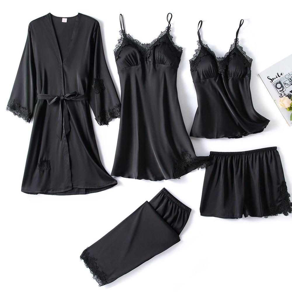 Vrouwelijke Pyjama Set Zachte Zijde Luxe Comfortabel