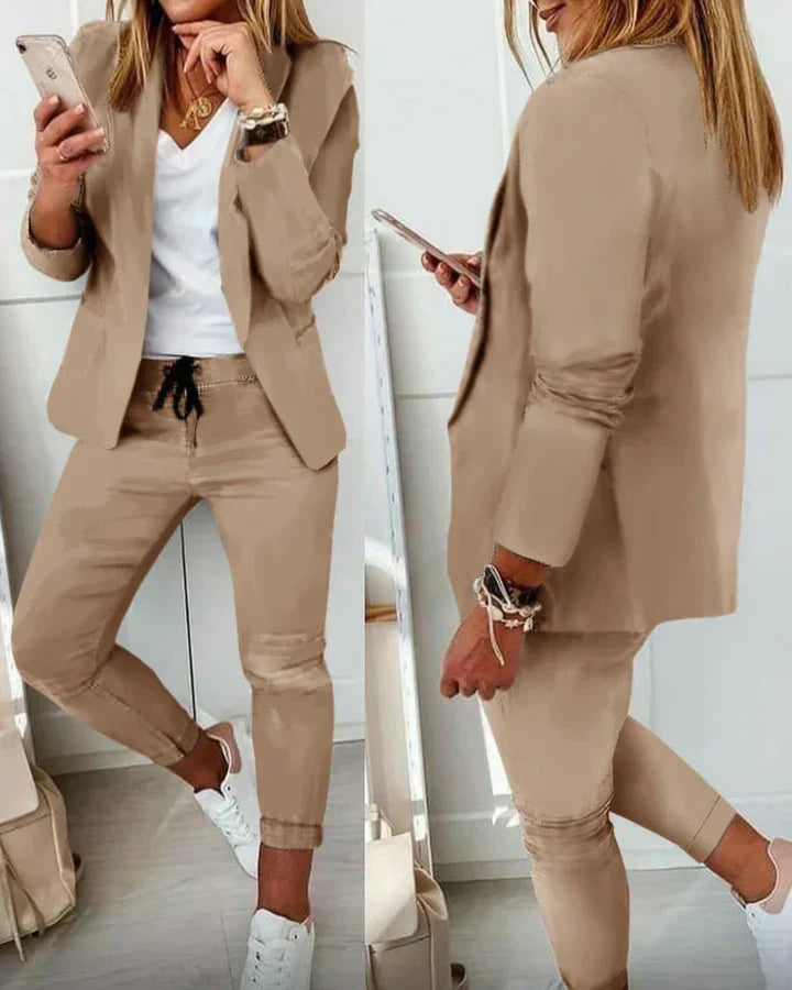 Damespak Set Tweedelig Casual Stijl