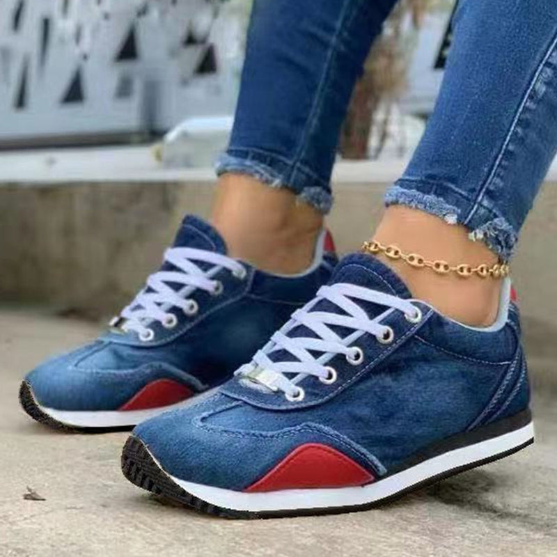Dames Blauwe Laagste Denim Schoenen