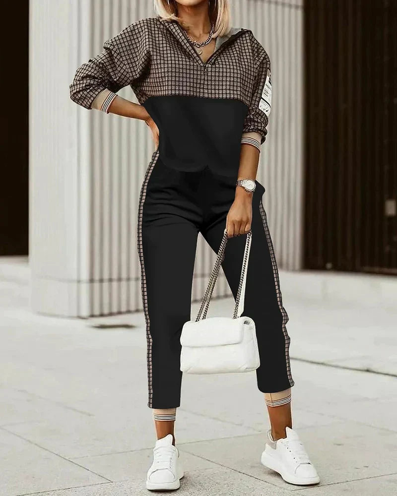 Dames Joggingpak Zacht - Monogram Co-ord Set Sportief