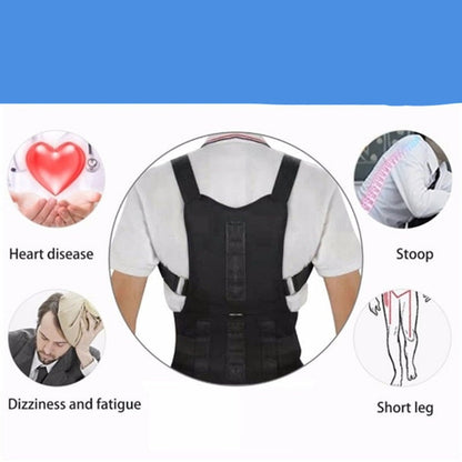 Magnetische Rugband Verstelbaar Zwart Wit Houdingscorrectie Unisex voor Thuis Kantoor Dagelijks Gebruik
