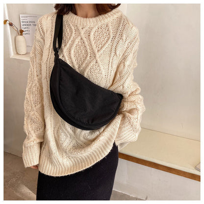 Halve Maan Schoudertas Kunstleer Elegante Damestas Crossbody Handtas Mode Accessoire Casual Dagelijks Gebruik